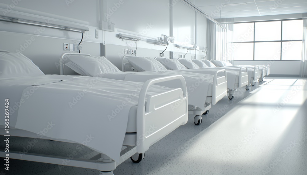 Fototapeta premium AI system analyzing hospital department consumption data to forecast demand spikes and suggest optimal restocking intervals for each unit