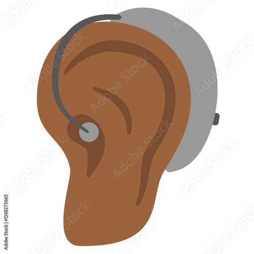 Ear with Hearing Aid
