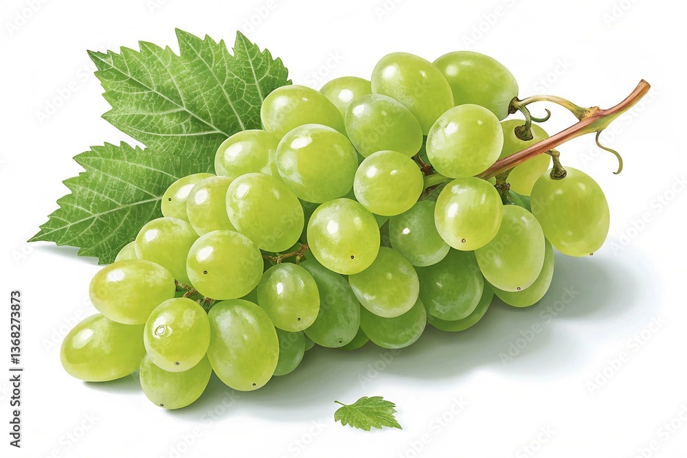 Bunch of green grapes on transparent background Bunch of green grapes on transparent background