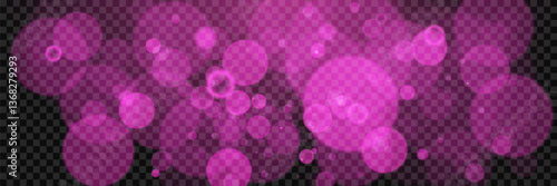 Glowing bokeh particles.Blurred circles.Glitter, sparkles and dust.Vector illustration.EPS 10.