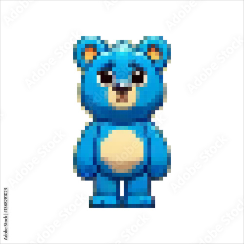 Pixel bears. Clubfooted and slow animals. Forest dwellers and honey lovers