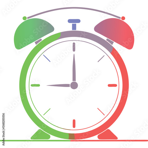 Minimalist alarm clock icon.