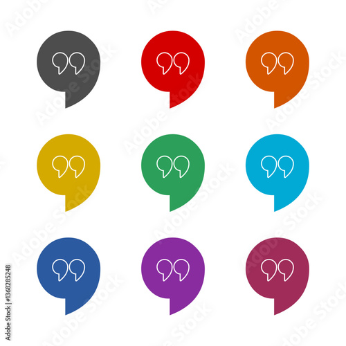 Talk icon symbol isolated on white background. Set icons colorful