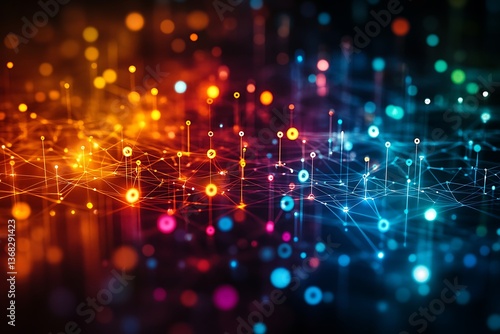 Wallpaper Mural Creative mind map of business ideas and strategies, with a dynamic, colorful web of connections and digital nodes Torontodigital.ca