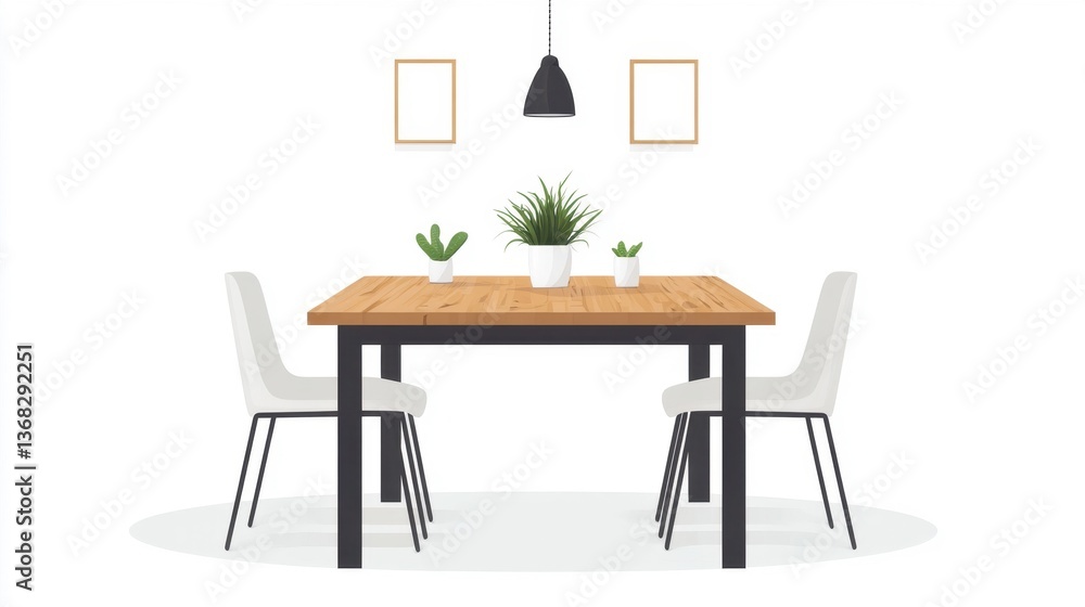 Modern Dining Table with Minimalist Decor Modern Dining Table with Minimalist Decor