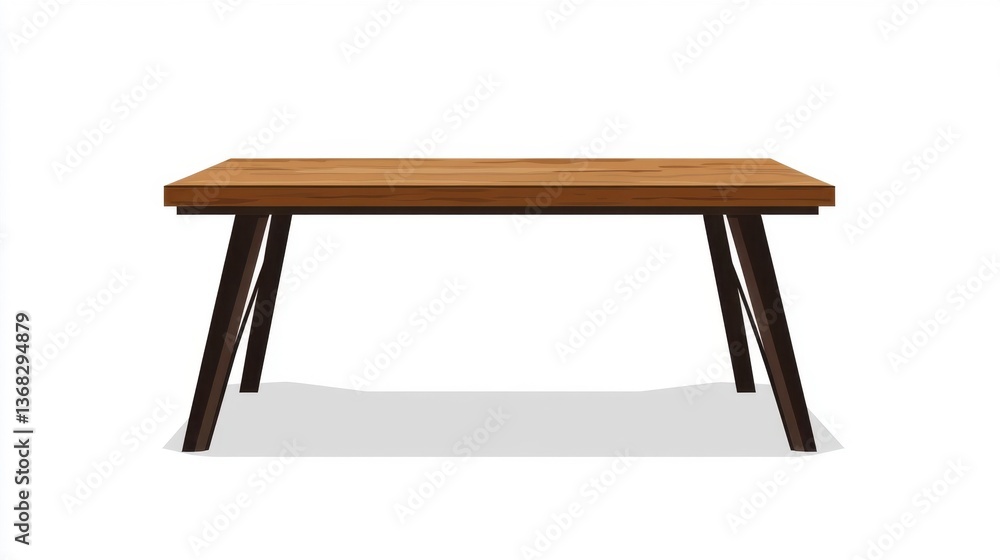 Wooden Table with Elegant Design and Simple Structure Wooden Table with Elegant Design and Simple Structure