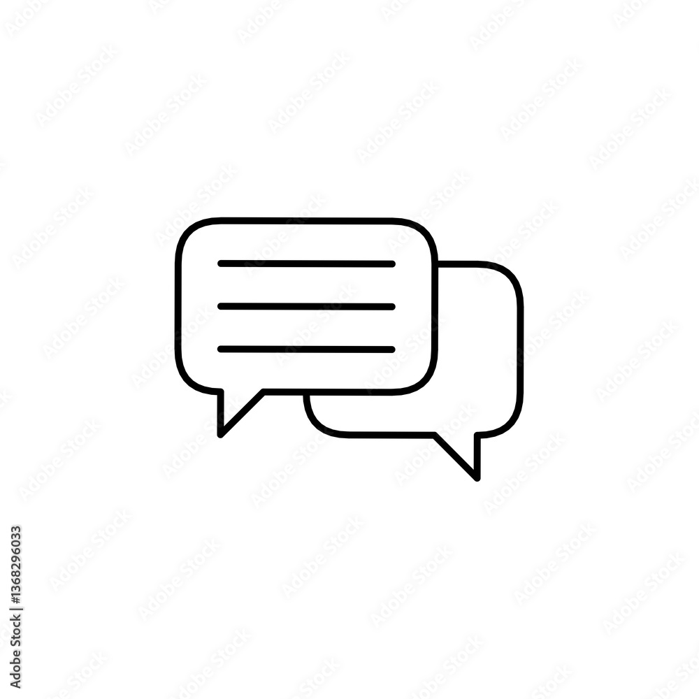 speech bubble icon, black white speech bubble icon, black white