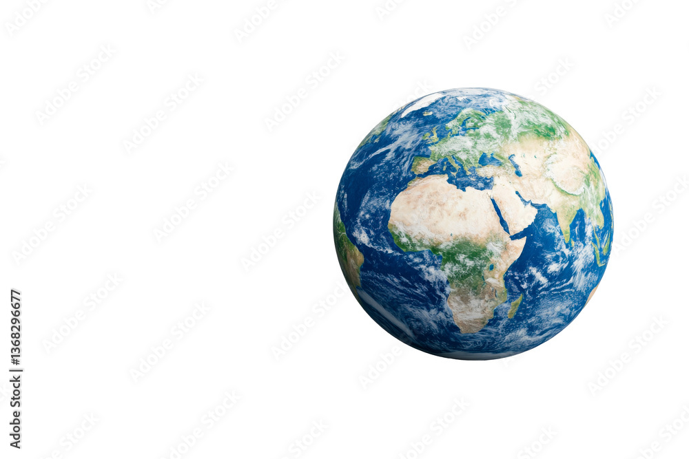 Earth globe showing continents in detailed, cut out transparent Earth globe showing continents in detailed, cut out transparent