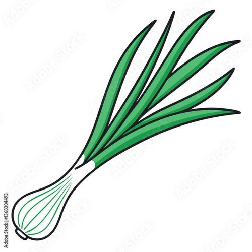 Spring onion illustration vector design.