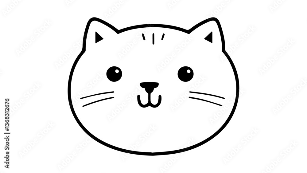 vector illustration of a cat simple outline shape vector illustration of a cat simple outline shape
