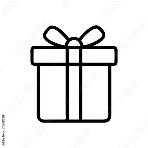 Gift box icon, Customer gift isolated icon, Client gift box vector symbol