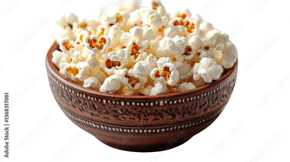 Popcorn Delight: A close-up shot captures a freshly-made bowl of popcorn, showcasing its inviting texture and tempting appeal, perfect for snack cravings. Popcorn Delight: A close-up shot captures a freshly-made bowl of popcorn, showcasing its inviting texture and tempting appeal, perfect for snack cravings.