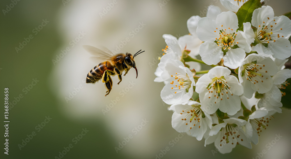 bee on white flower bee on white flower