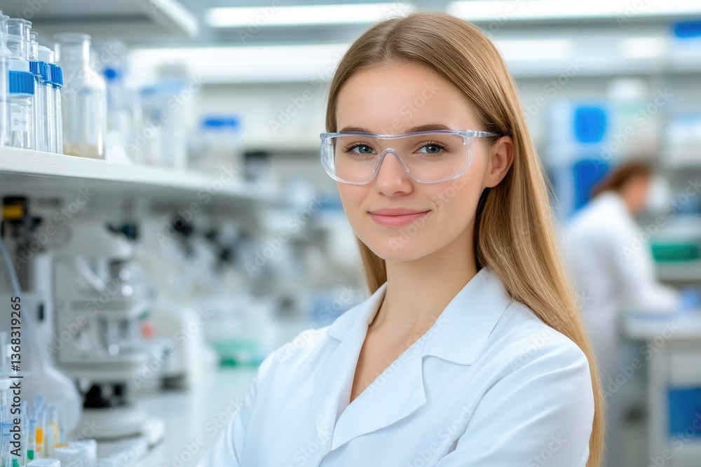 Fototapeta premium Laboratory research team working on advanced experiments