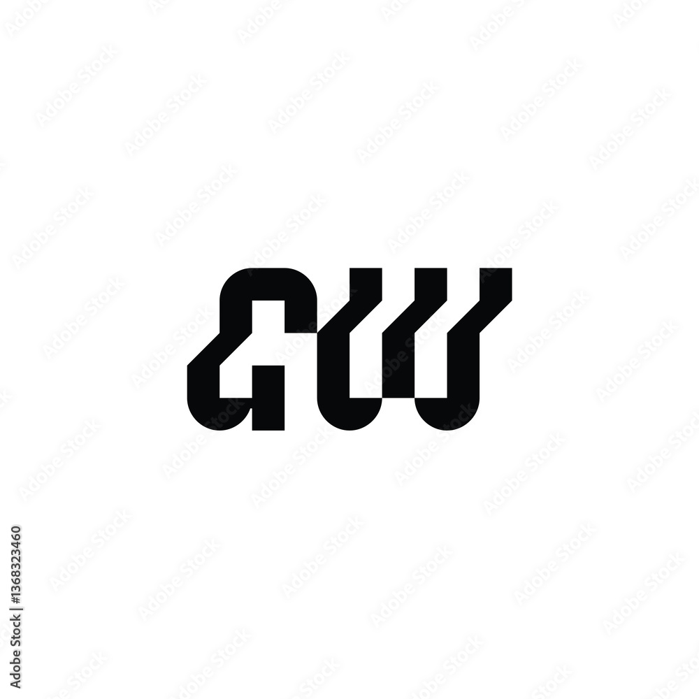 GW monogram logo design letter text name symbol monochrome logotype alphabet character simple logo GW monogram logo design letter text name symbol monochrome logotype alphabet character simple logo