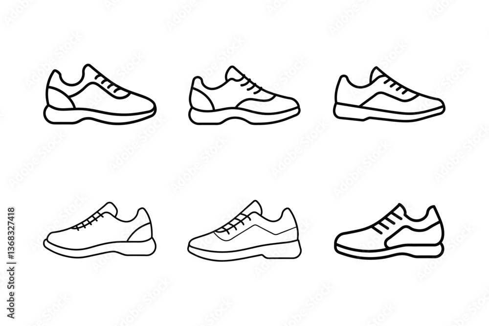 running shoes line icon vector art silhouette running shoes line icon vector art silhouette