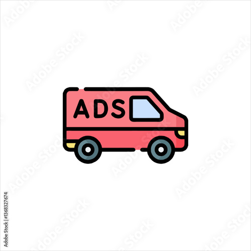 Wallpaper Mural red truck icon Torontodigital.ca