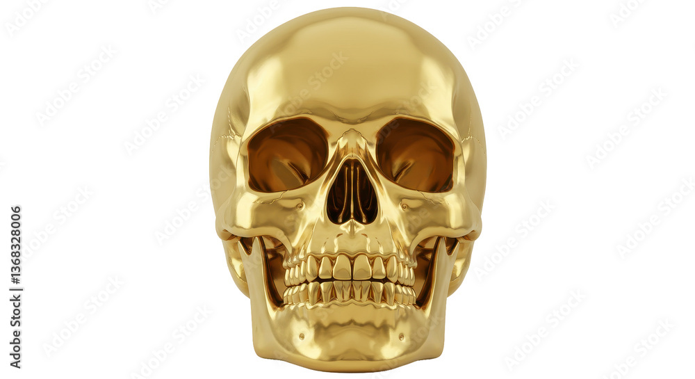 Fototapeta premium Isolated Golden Skull