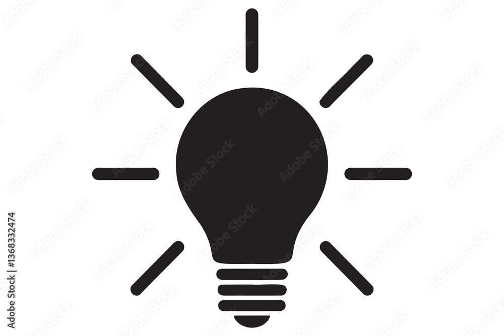 Light bulb silhouette icon shape vector illustration
Light bulb silhouette icon shape vector illustration