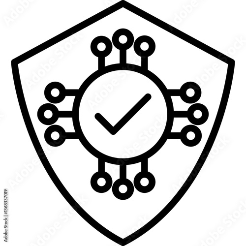 Cyber Security Icon Vector Element