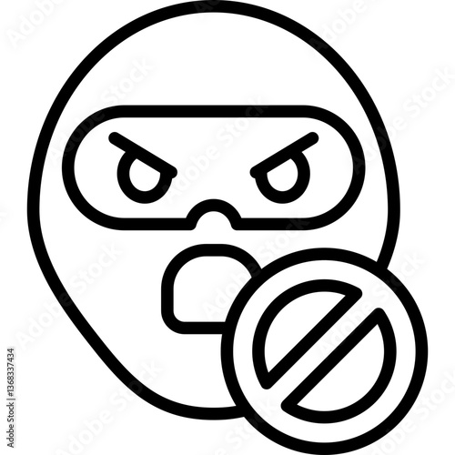 Terrorist Icon Vector Element