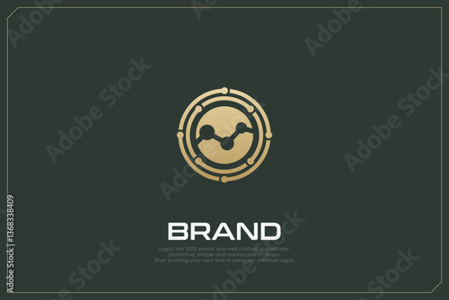 Global Networking Trading Logo Gold
