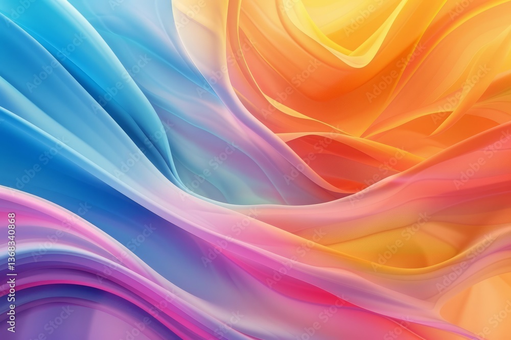 Vivid abstract waves of color. Artificial intelligence image Vivid abstract waves of color. Artificial intelligence image