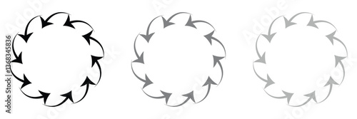 Inward arrow icon vector. Four Arrows icon sign symbol vector. Arrow pointing center vector icon illustration isolated on white background .Vector Illustration .EPS 10 . 