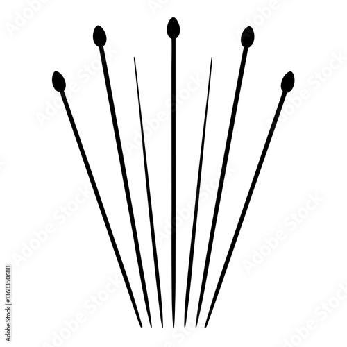 matches on white background