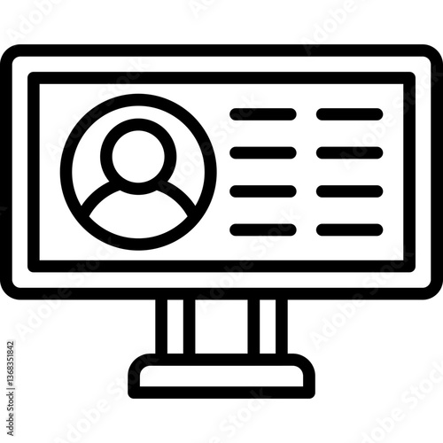 Private Account Icon Vector Element