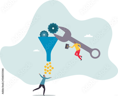 Optimization to improve result, adjust marketing factor to gain more profit, efficiency or growth, fix process for best result.character for design.