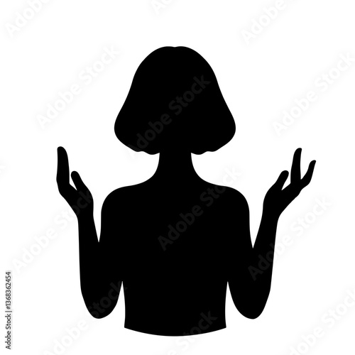 Minimalist silhouette of a sign language interpreter icon symbolizing accessibility for deaf users
