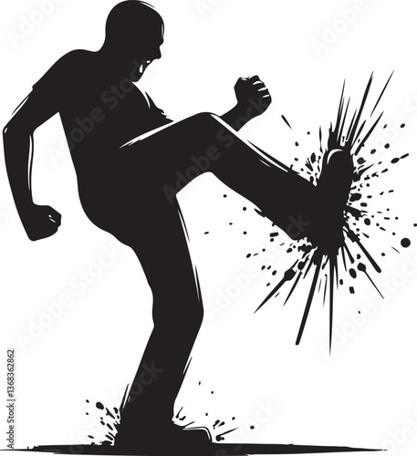 Angry protester illustration