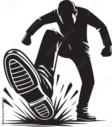 Angry protester illustration