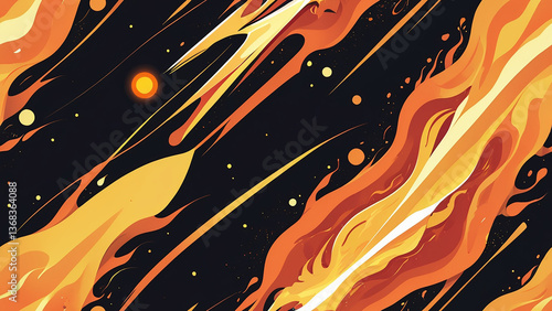 seamless pattern with fire