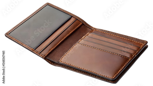 leather wallet isolated on white