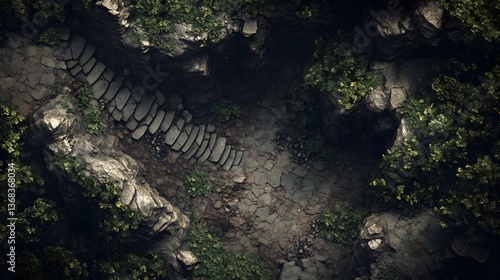 Detailed DnD Map of a Rocky Cavern