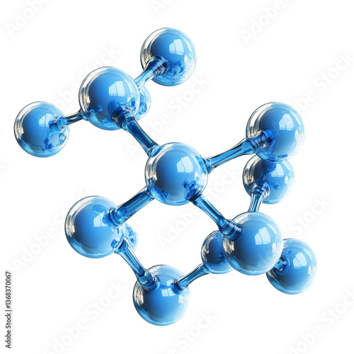 Obraz na płótnie Detailed model of molecular structure showcasing interconnected atoms and bonds w salonie