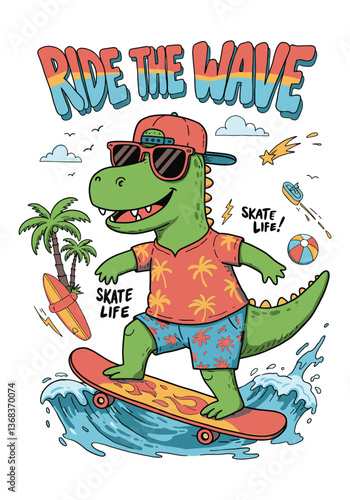 Ride the Wave – Cool Dino Skate Adventure