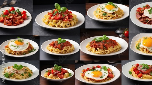 Wallpaper Mural A collage of twelve plates of various foods. Torontodigital.ca