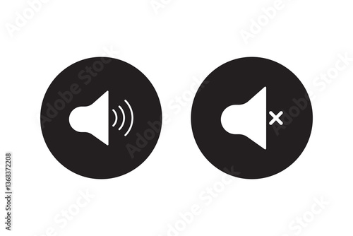 No Sound icon sign mute icon vector illustration. Speaker mute icon isolated on green background. No sound icon. No allowed Sound Sign Animation. EPS 10.