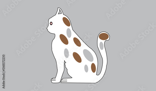 Cat emoji icon vector image.