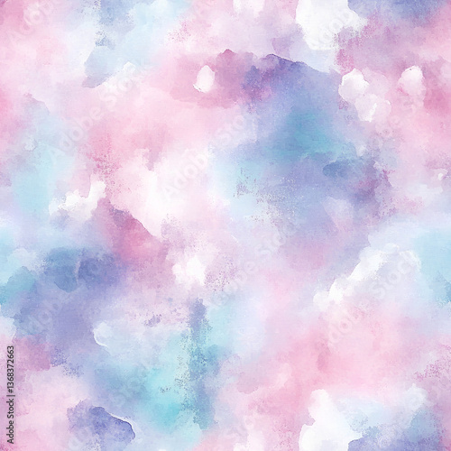 Brush abstract watercolor background with seamless pattern