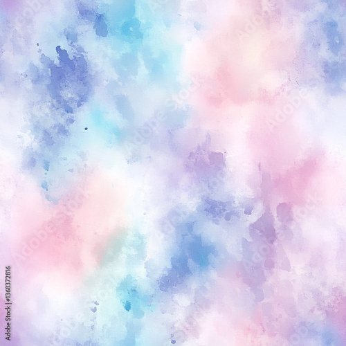 Brush abstract watercolor background with seamless pattern