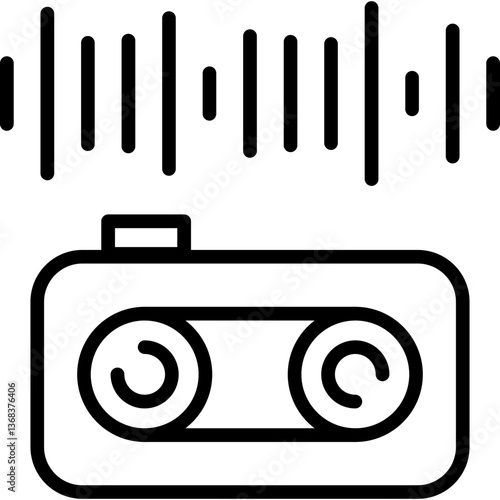 Audio Recorder Icon Vector Element