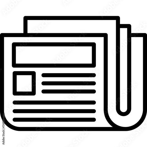 Newspaper Icon Vector Element