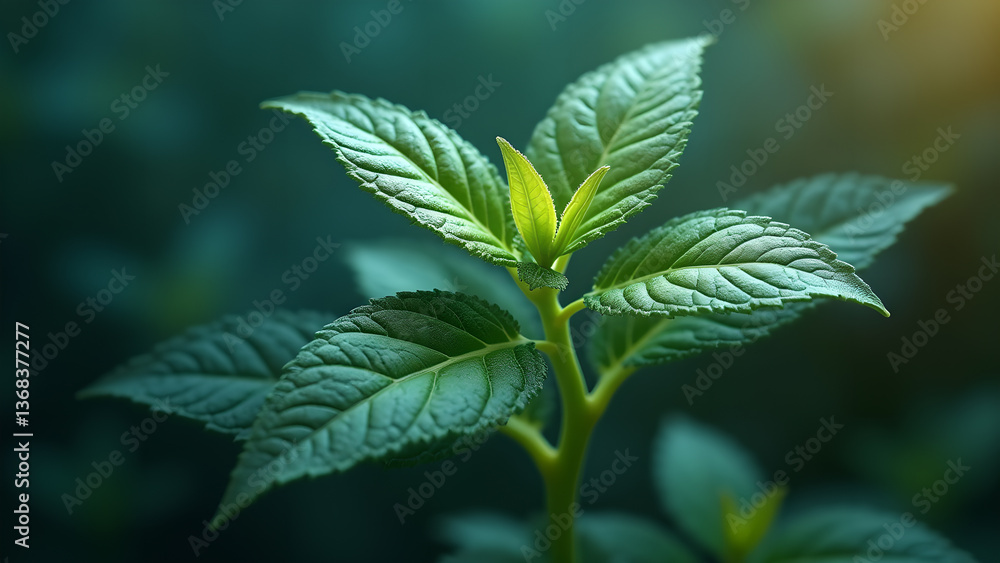Verdant Leaves Displaying Lushness and Vitality Verdant Leaves Displaying Lushness and Vitality