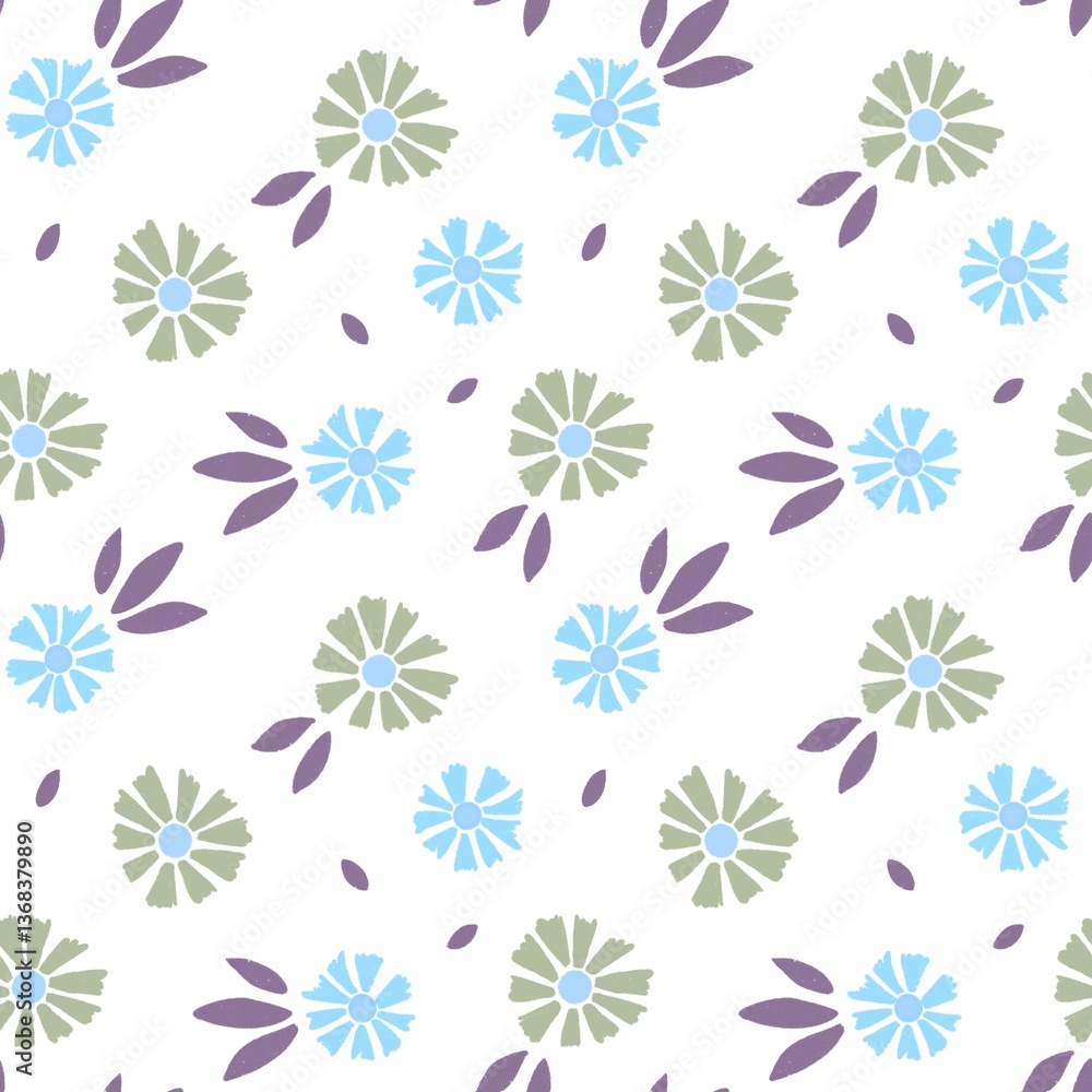seamless pattern with flowers