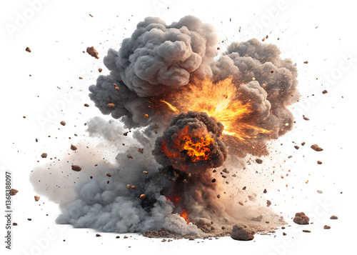 bomb with burning fuse