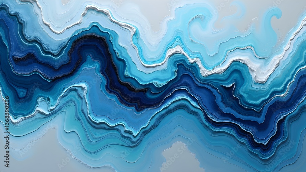 Abstract Blue Swirls Artistic Texture Background Design with Acrylic Paint Effect and Watercolor Pattern. Abstract Blue Swirls Artistic Texture Background Design with Acrylic Paint Effect and Watercolor Pattern.
